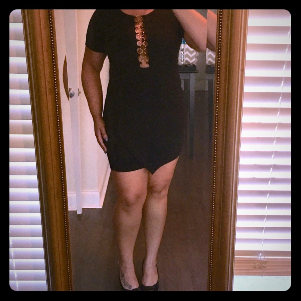 Black sexy bandage mini